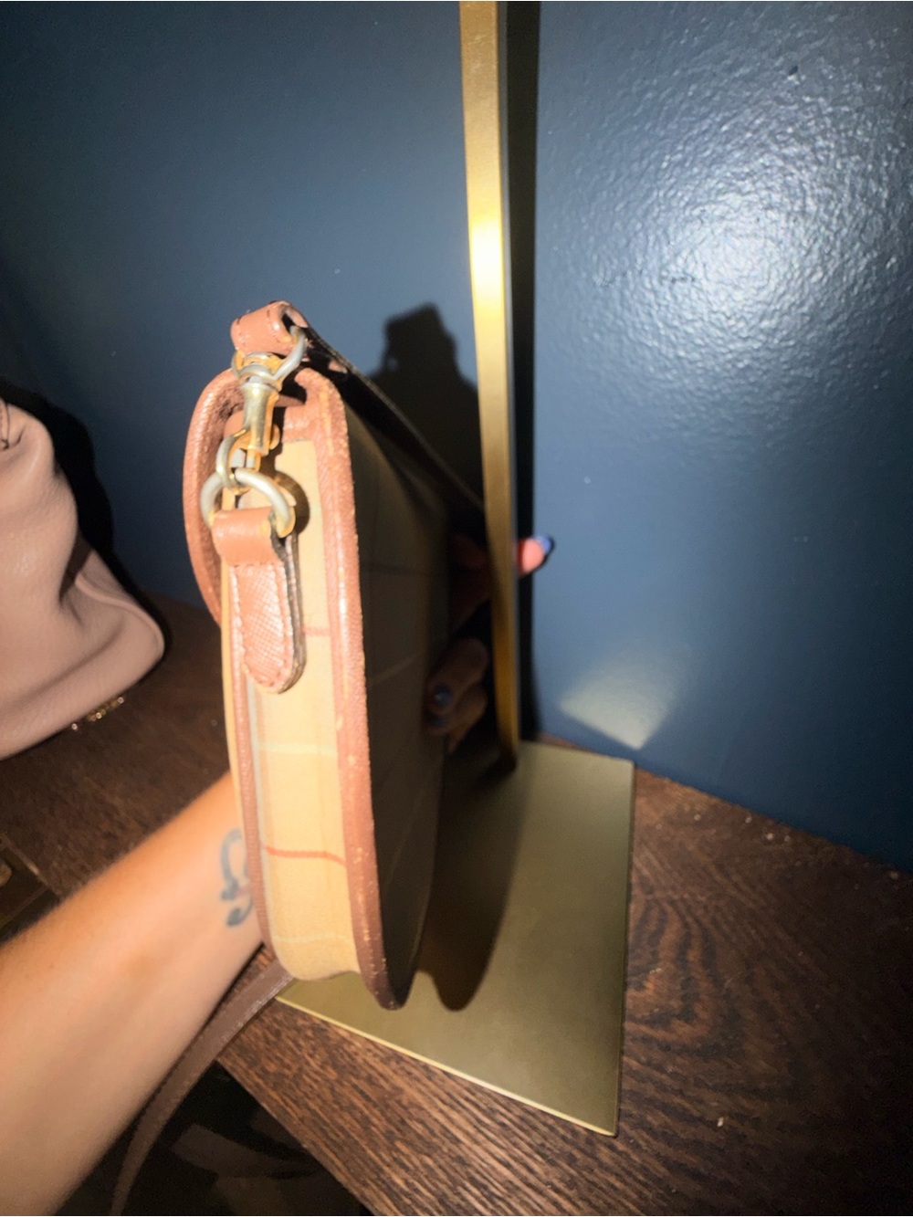 Burberry Vintage Tan and Brown Plaid Crossbody Bag - Picture 6 of 8